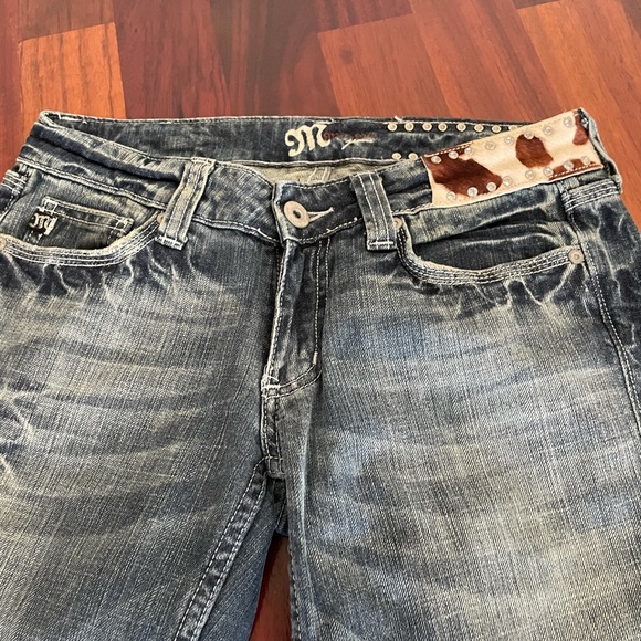 Miss Me Blue Jeans Cowhide - Picture 6 of 13
